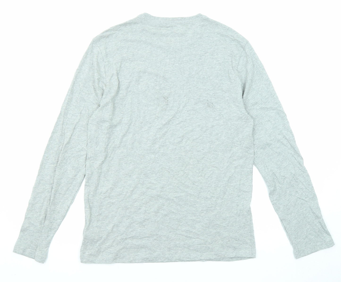 Gap Mens Grey Cotton T-Shirt Size M Crew Neck