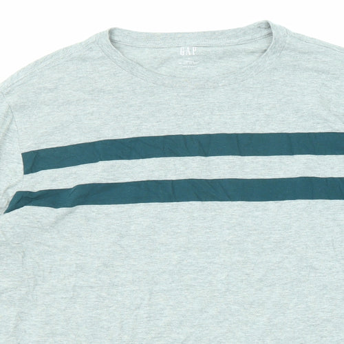 Gap Mens Grey Cotton T-Shirt Size M Crew Neck