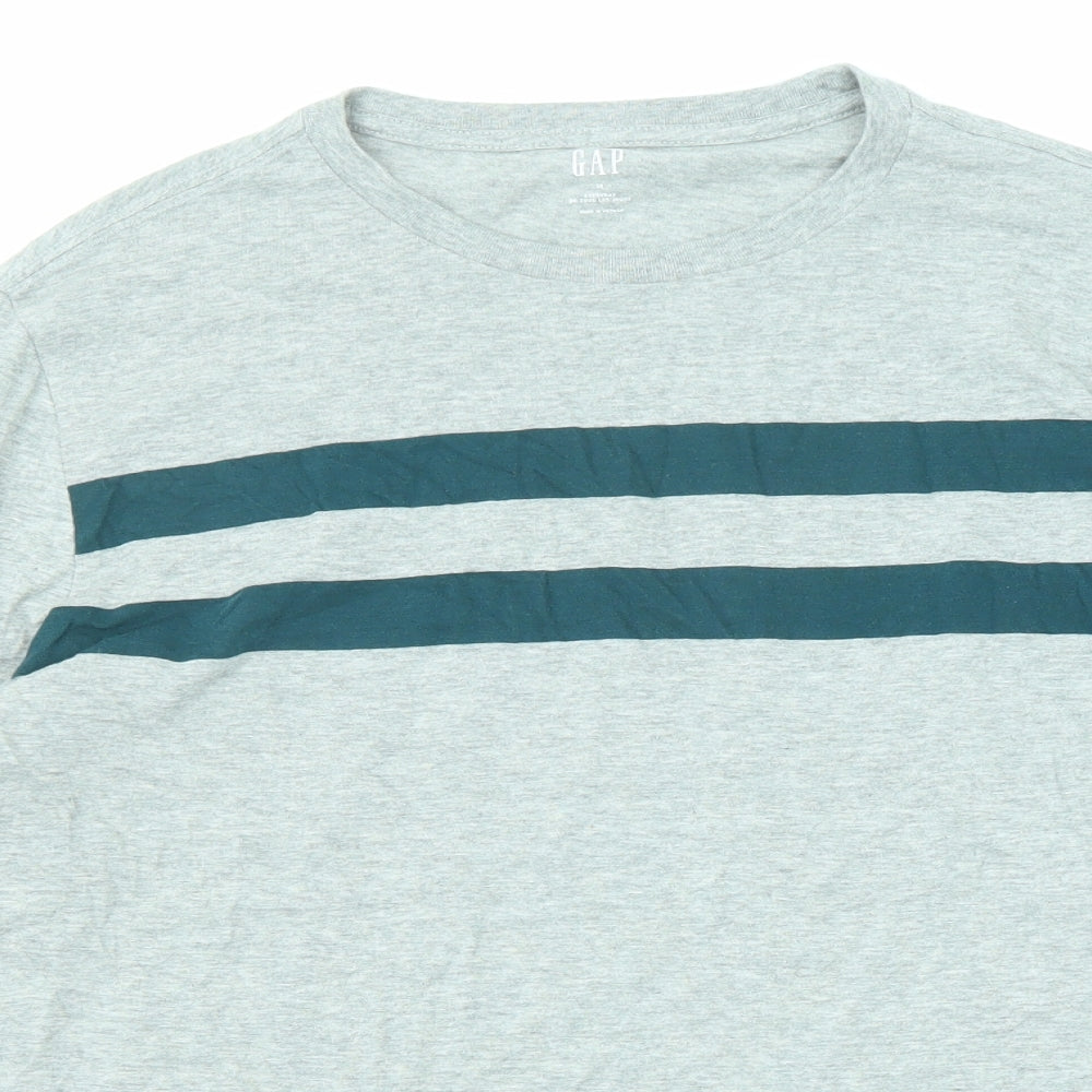 Gap Mens Grey Cotton T-Shirt Size M Crew Neck