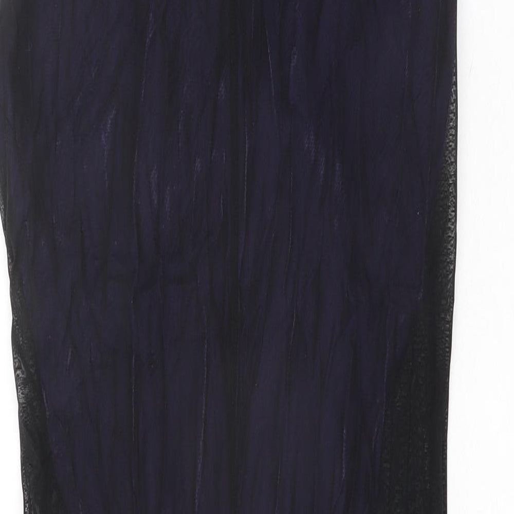 Siste's Womens Purple Polyester A-Line Size M V-Neck Pullover - 3D Flower Details