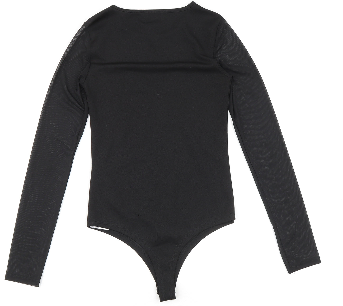 Amisu Womens Black Polyester Bodysuit One-Piece Size XS Snap