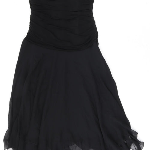 Autograph Womens Black Acetate A-Line Size 16 Square Neck Zip - Strapless