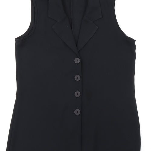 TAGG Womens Black Jacket Waistcoat Size 12 Button