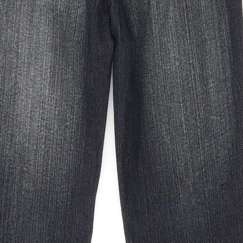 E.D.I Womens Black Cotton Straight Jeans Size 8 L31 in Regular Zip