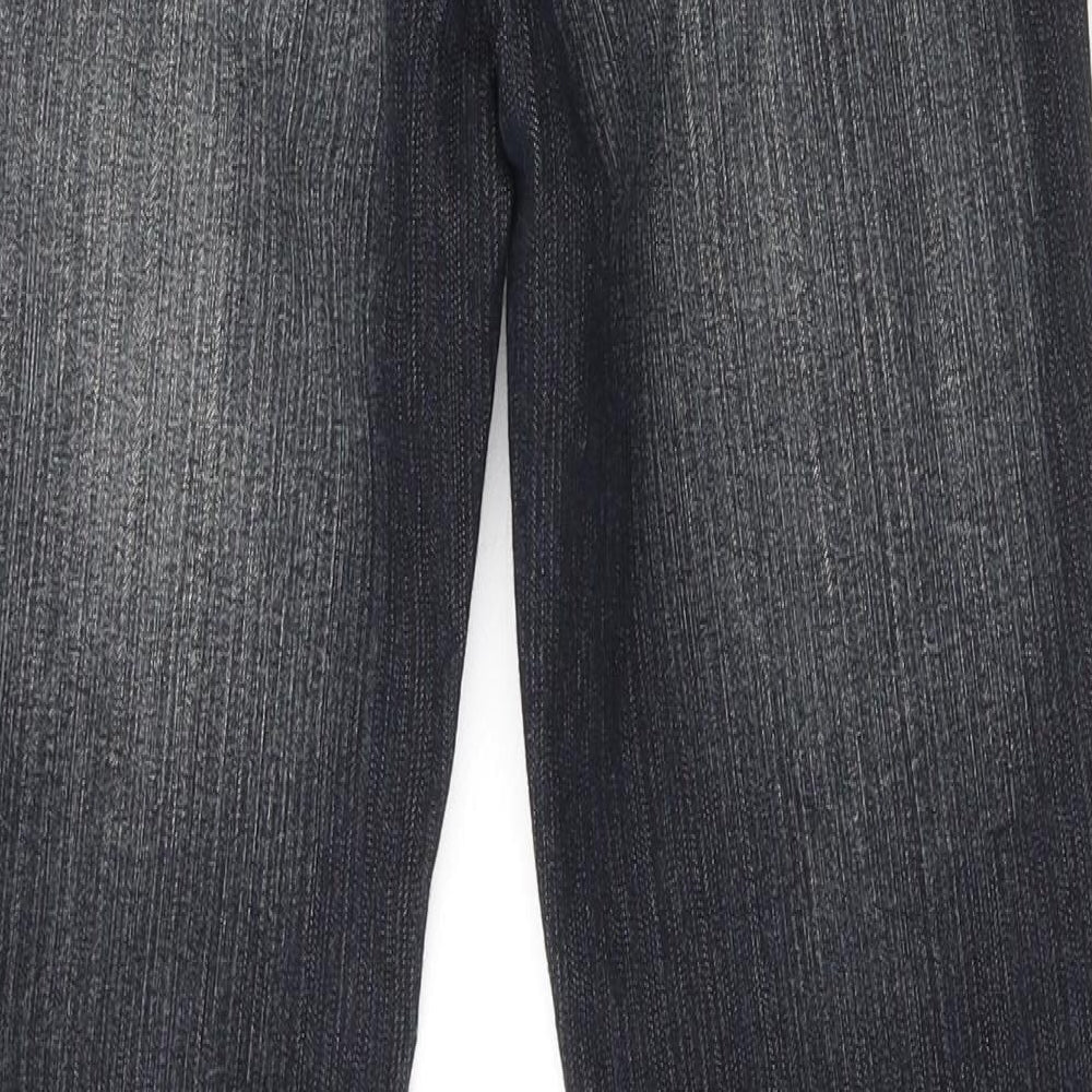 E.D.I Womens Black Cotton Straight Jeans Size 8 L31 in Regular Zip