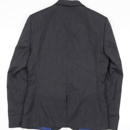 Marks and Spencer Mens Grey Polyester Jacket Suit Jacket Size 38 Regular