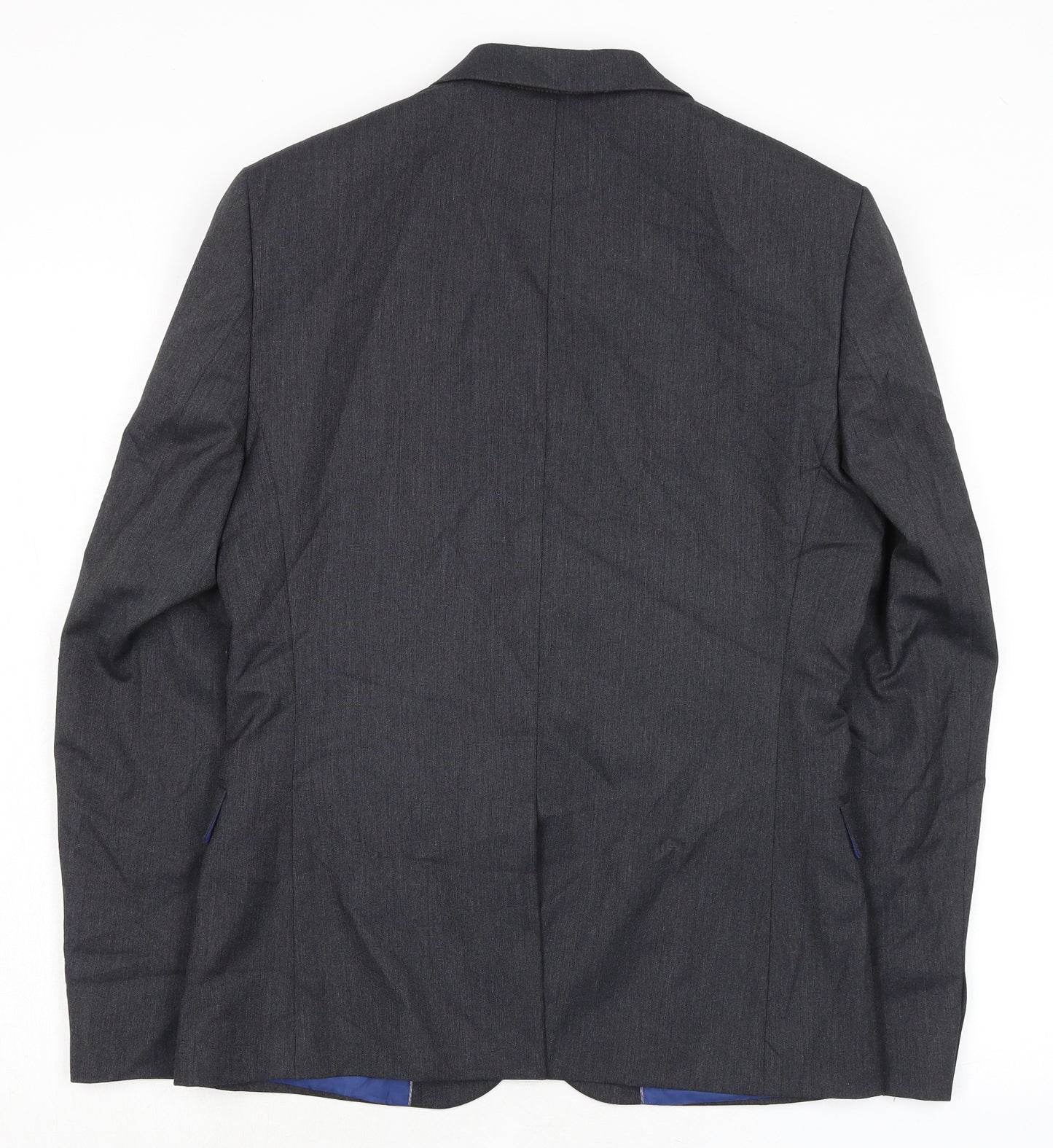 Marks and Spencer Mens Grey Polyester Jacket Suit Jacket Size 38 Regular