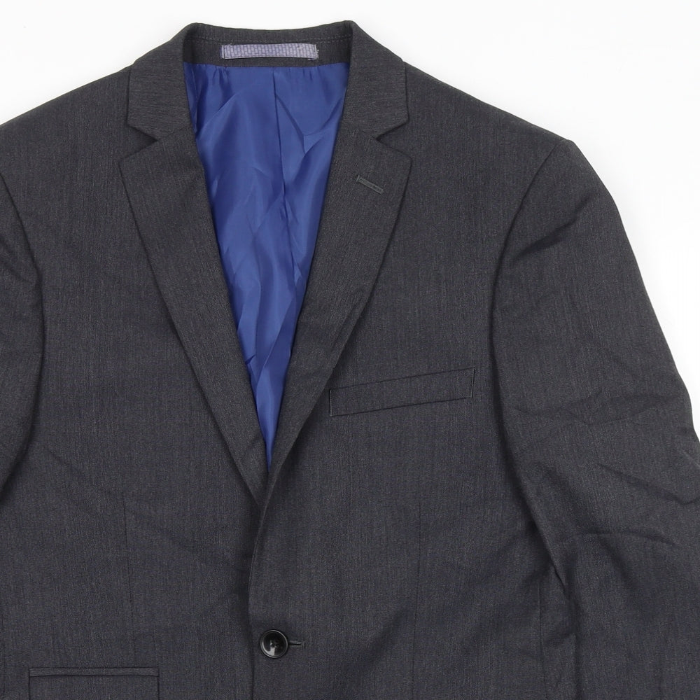 Marks and Spencer Mens Grey Polyester Jacket Suit Jacket Size 38 Regular