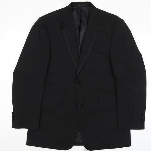 Tom English Mens Black Wool Jacket Suit Jacket Size 40 Regular