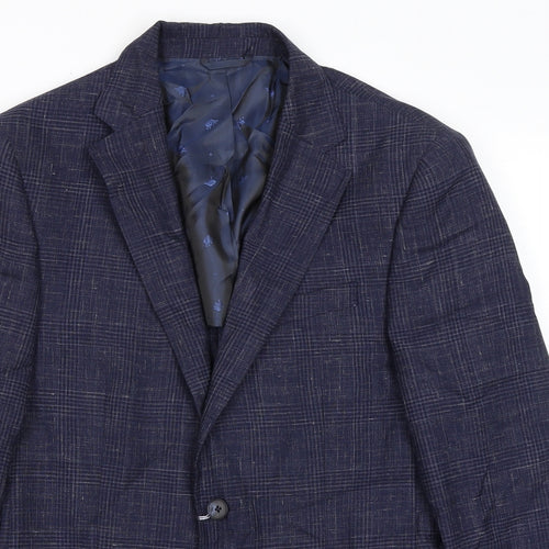 Reda Mens Blue Lyocell Jacket Suit Jacket Size 40 Regular