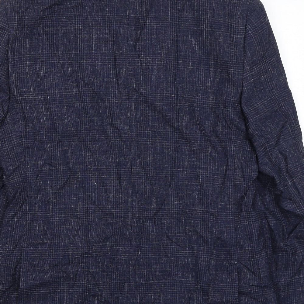 Reda Mens Blue Lyocell Jacket Suit Jacket Size 40 Regular