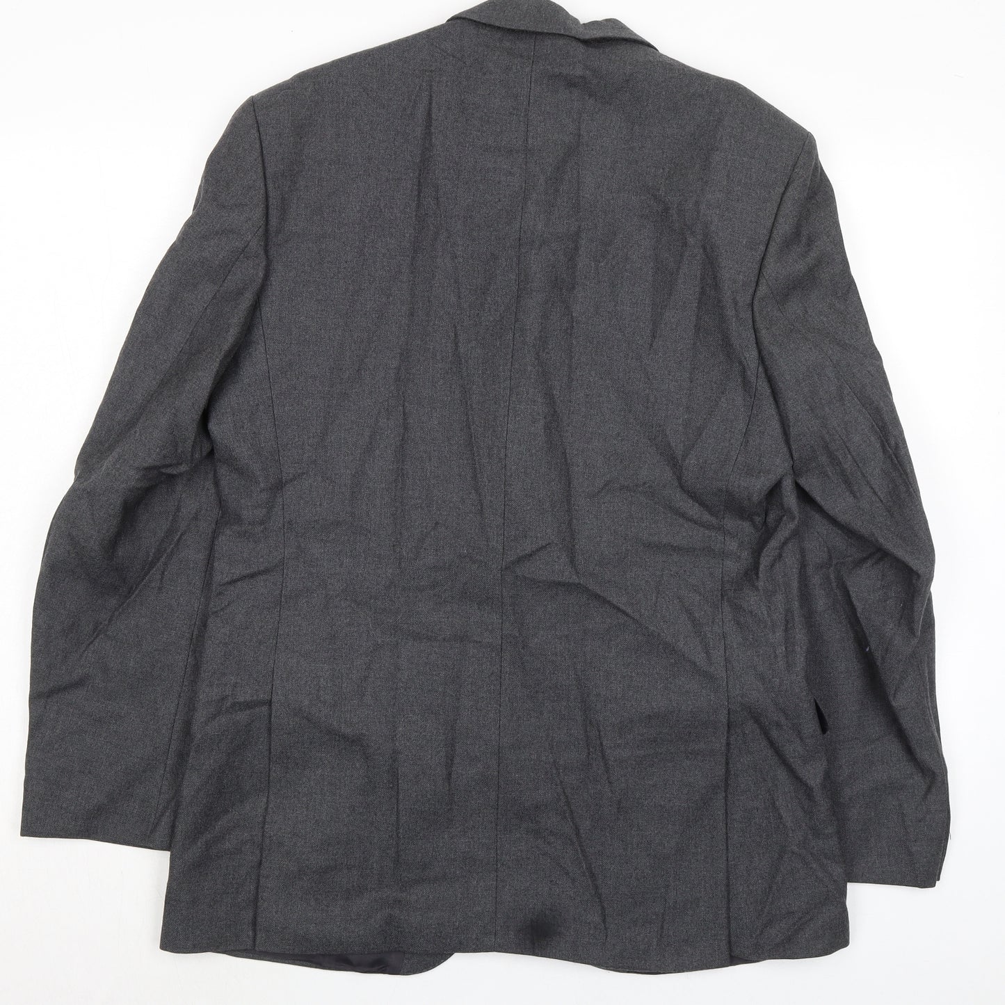 The Label Mens Grey Wool Jacket Suit Jacket Size 40 Regular