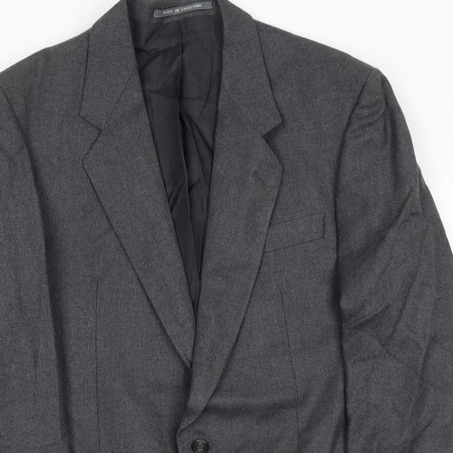 The Label Mens Grey Wool Jacket Suit Jacket Size 40 Regular