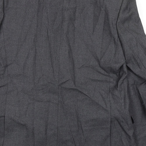 The Label Mens Grey Wool Jacket Suit Jacket Size 40 Regular