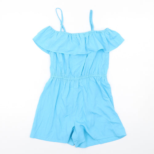 Be You Womens Blue Polyester Playsuit One-Piece Size 8 Pullover