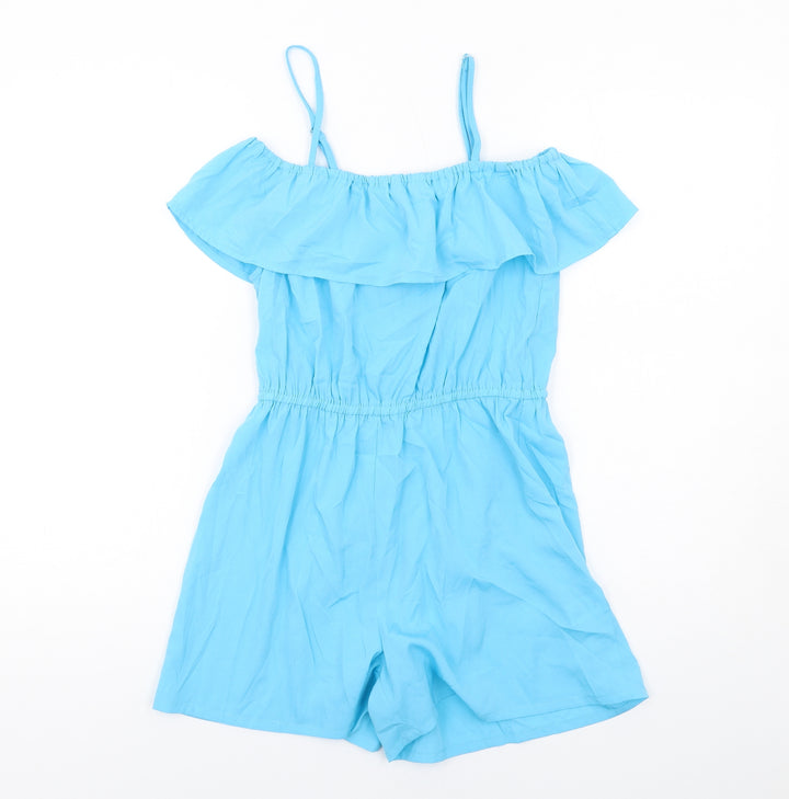 Be You Womens Blue Polyester Playsuit One-Piece Size 8 Pullover