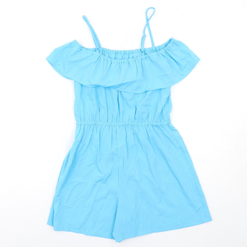 Be You Womens Blue Polyester Playsuit One-Piece Size 8 Pullover