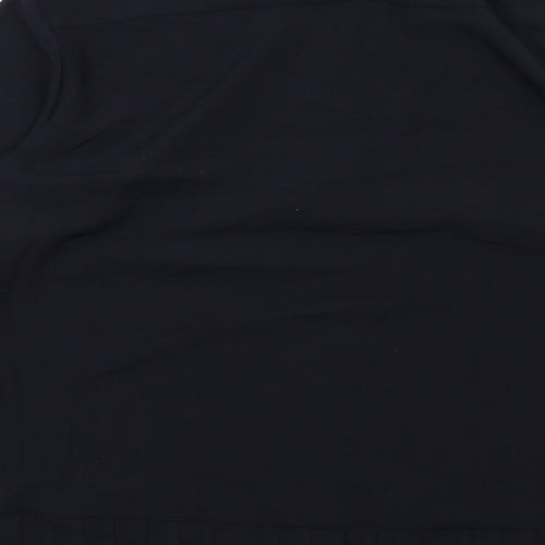 French Connection Womens Blue Polyester Basic Button-Up Size 16 Collared