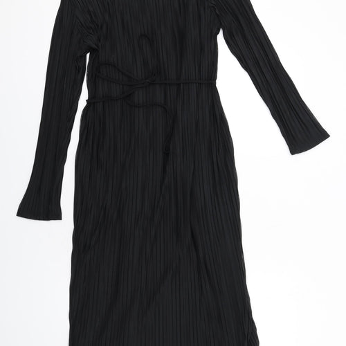 Marks and Spencer Womens Black Polyester Maxi Size 18 Boat Neck Pullover