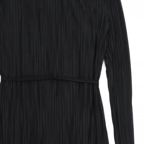 Marks and Spencer Womens Black Polyester Maxi Size 18 Boat Neck Pullover