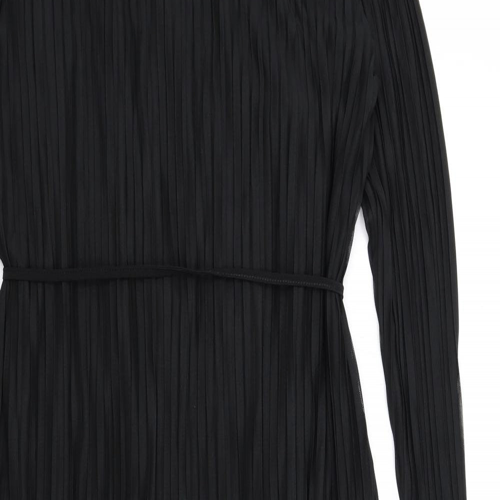 Marks and Spencer Womens Black Polyester Maxi Size 18 Boat Neck Pullover