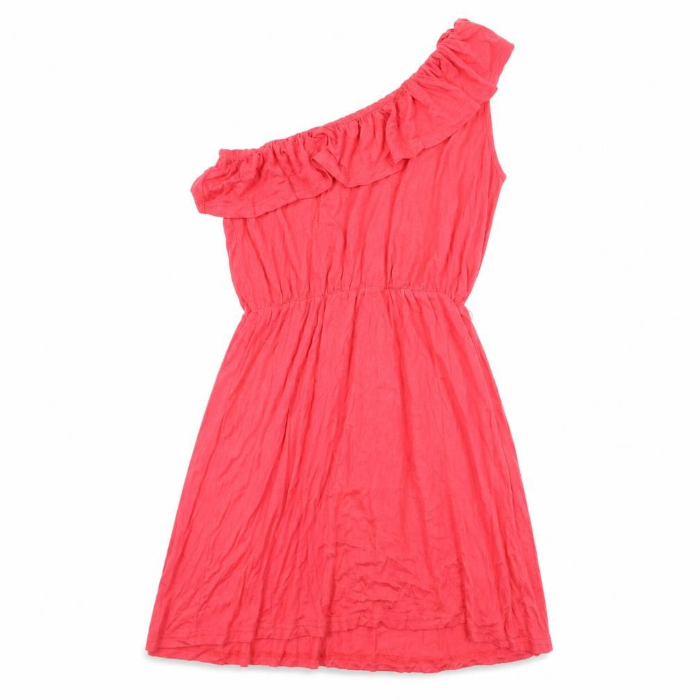 Miso Womens Pink Viscose Mini Size 10 One Shoulder Pullover