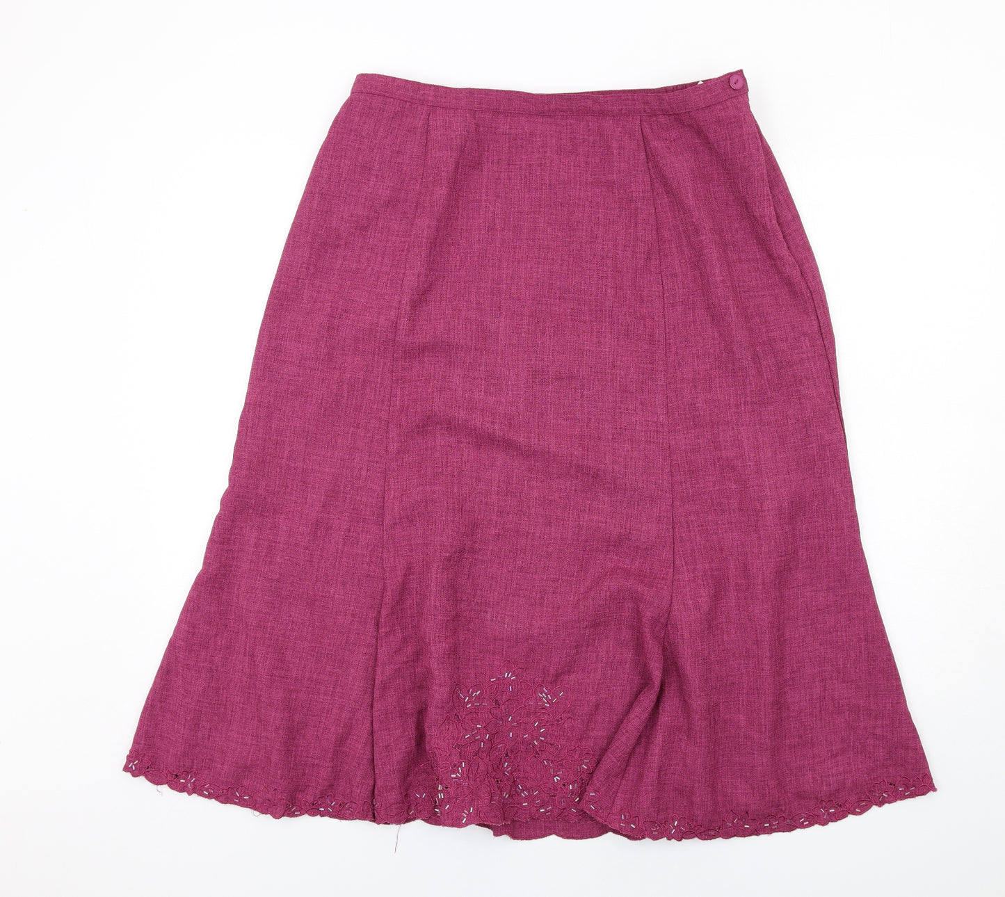Eastex Womens Purple Polyester A-Line Skirt Size 18 Zip