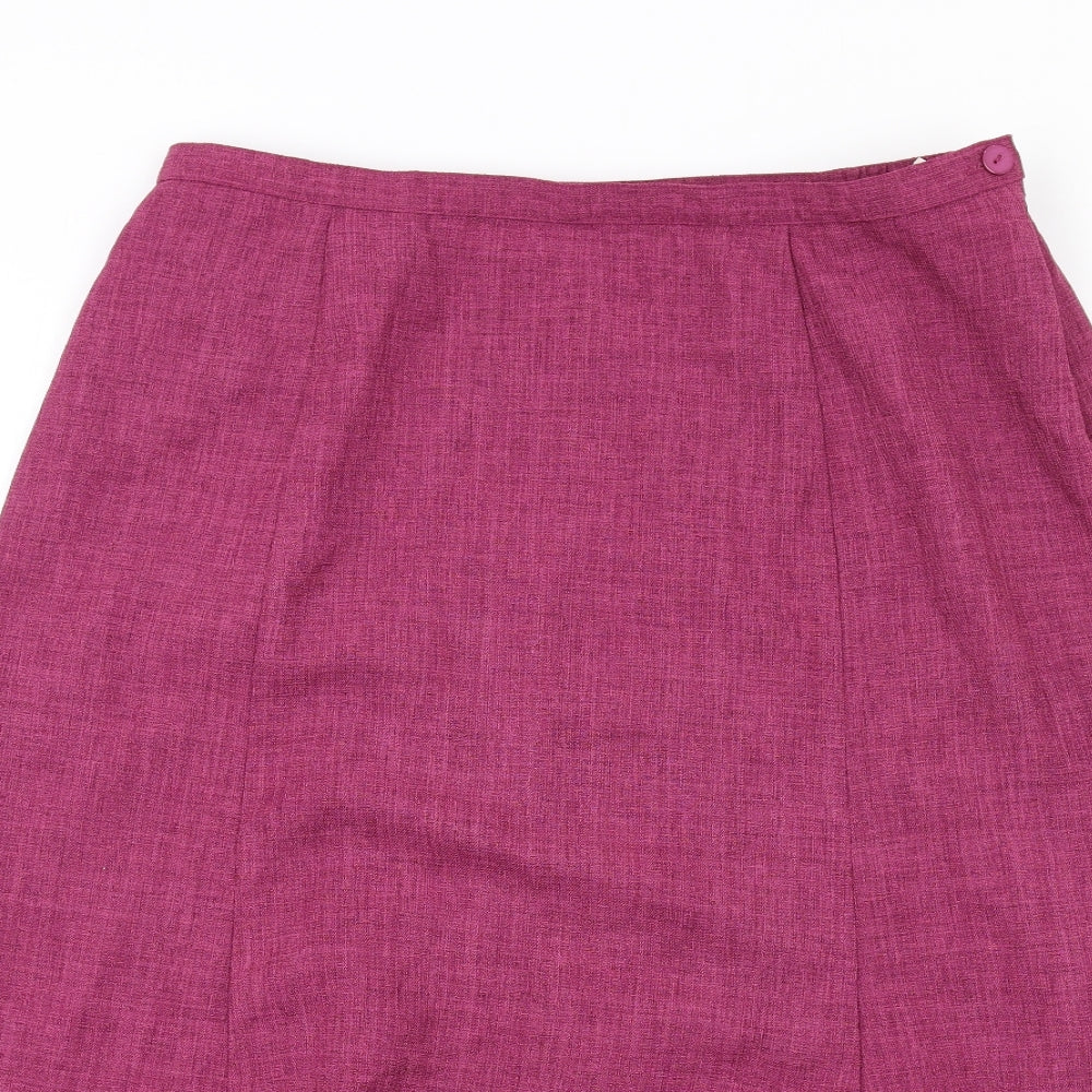 Eastex Womens Purple Polyester A-Line Skirt Size 18 Zip