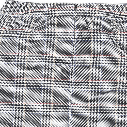 Marks and Spencer Womens Multicoloured Plaid Polyester A-Line Skirt Size 12 Zip