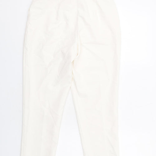 New Look Womens Ivory Polyester Dress Pants Trousers Size 8 L27 in Regular Zip
