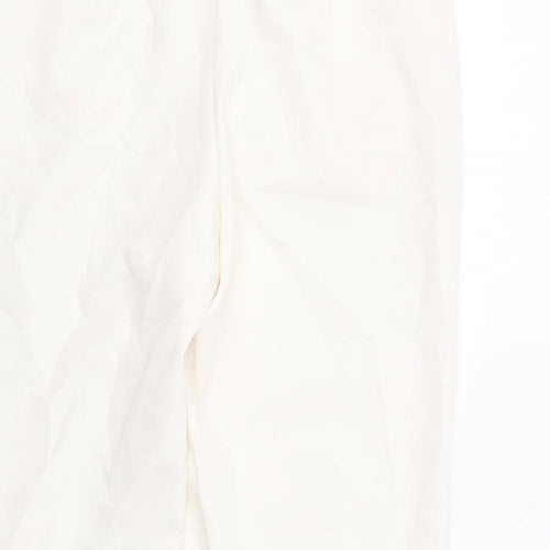 New Look Womens Ivory Polyester Dress Pants Trousers Size 8 L27 in Regular Zip