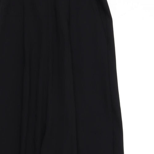 Topshop Womens Black Polyester Jumpsuit One-Piece Size 8 L29 in Zip