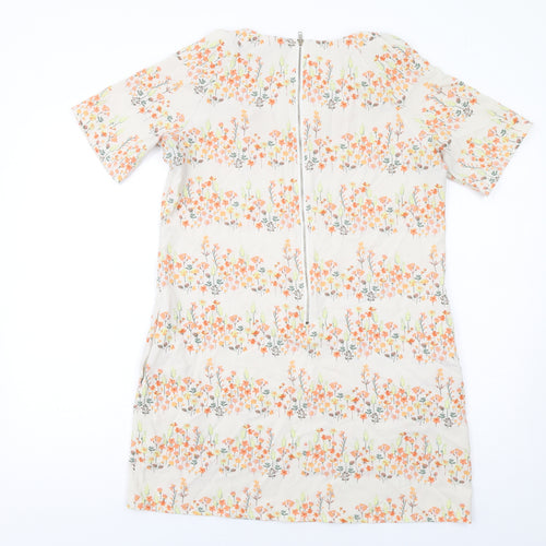 Apricot Womens Multicoloured Floral Polyester A-Line Size 10 Round Neck Zip