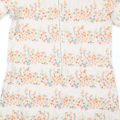 Apricot Womens Multicoloured Floral Polyester A-Line Size 10 Round Neck Zip