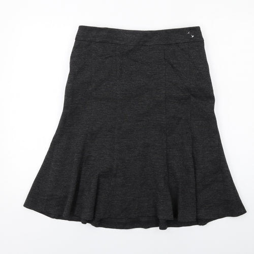 Phase Eight Womens Grey Acrylic Swing Skirt Size 12 Zip