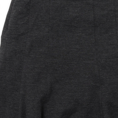 Phase Eight Womens Grey Acrylic Swing Skirt Size 12 Zip