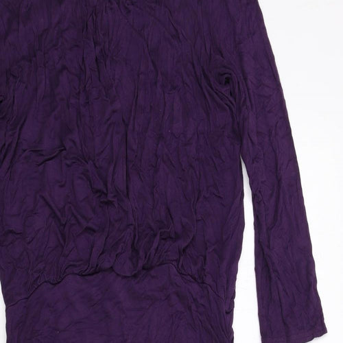 Phase Eight Womens Purple Viscose Shift Size 12 Round Neck Pullover