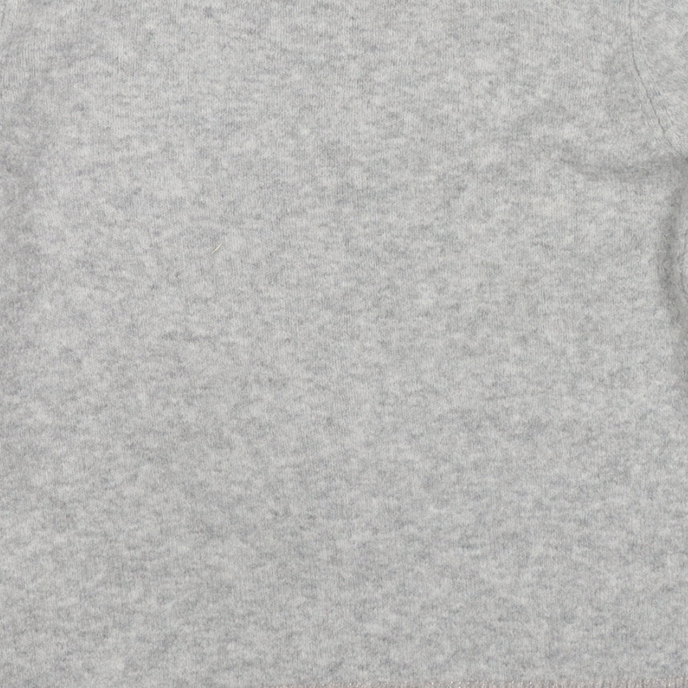 NEXT Womens Grey Crew Neck Acrylic Pullover Jumper Size 10 - Reindeer