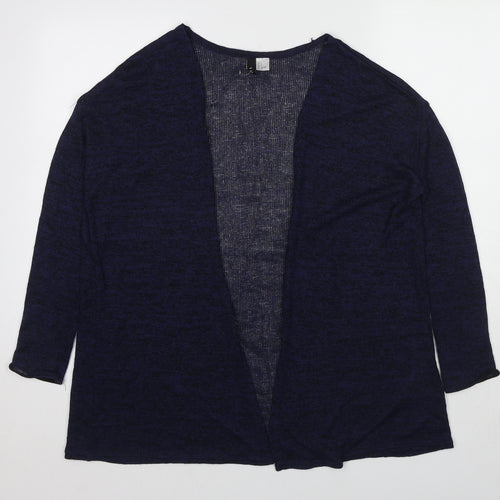 Divided by H&M Womens Blue V-Neck Viscose Cardigan Jumper Size S