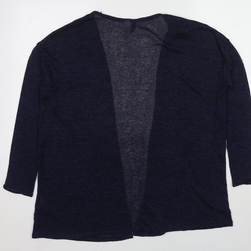 Divided by H&M Womens Blue V-Neck Viscose Cardigan Jumper Size S