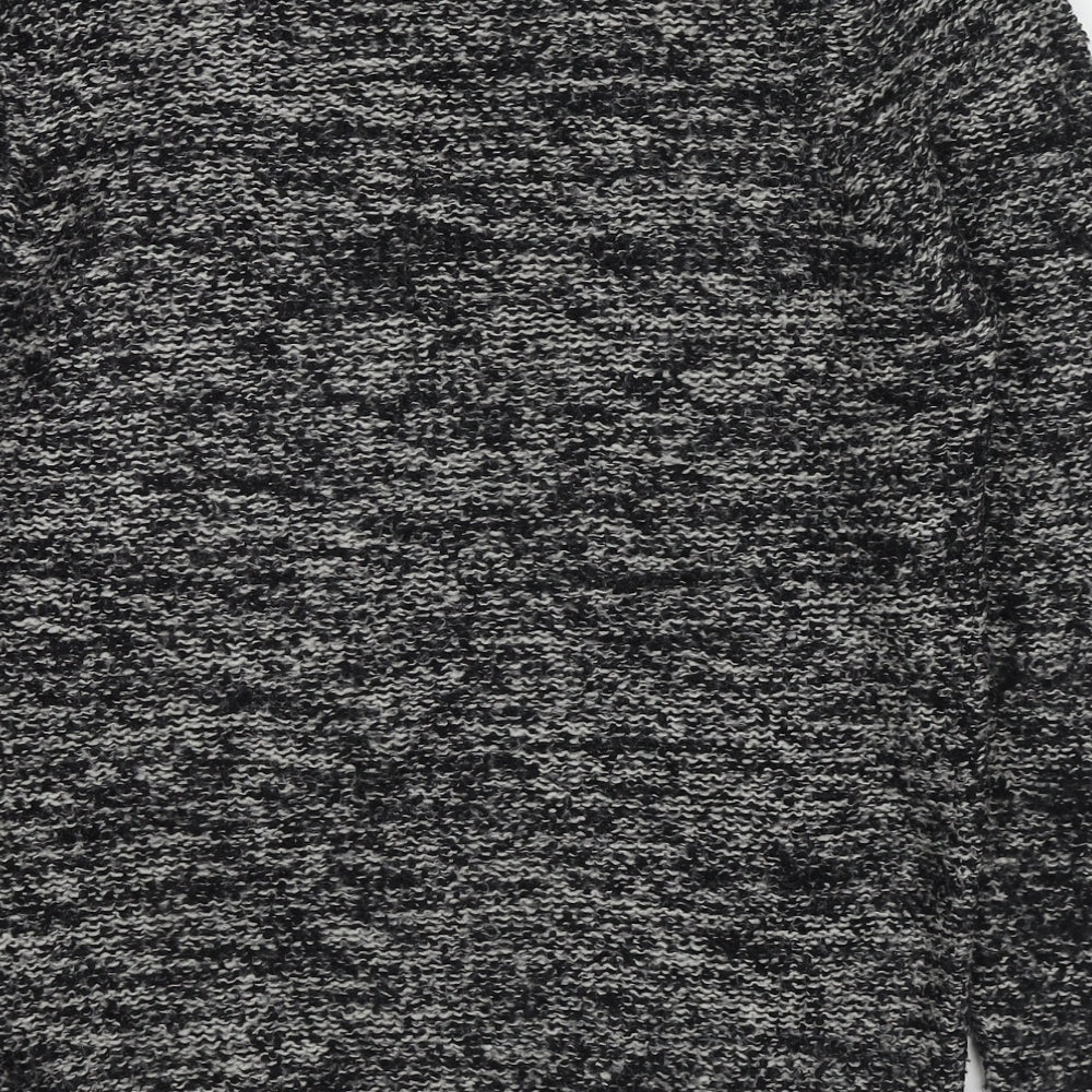 Topshop Mens Black Crew Neck Acrylic Pullover Jumper Size S Long Sleeve