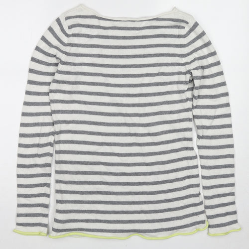 Gap Womens Multicoloured Boat Neck Striped Cotton Pullover Jumper Size S