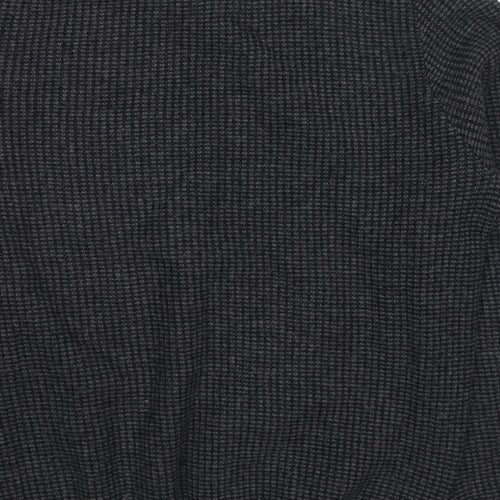 Marks and Spencer Mens Grey Crew Neck Wool Pullover Jumper Size M Long Sleeve