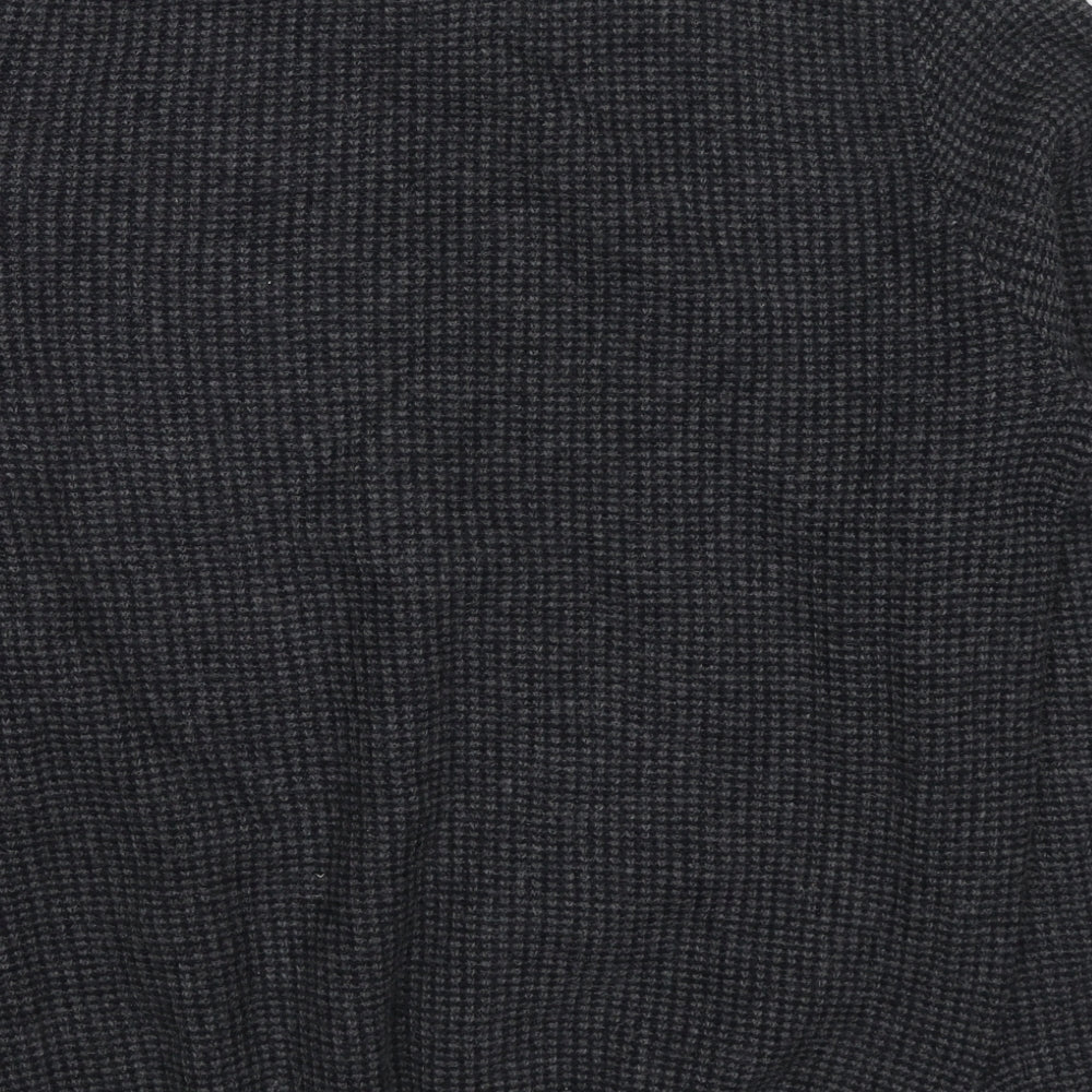 Marks and Spencer Mens Grey Crew Neck Wool Pullover Jumper Size M Long Sleeve