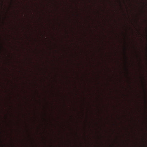 John Lewis Mens Red Crew Neck Wool Pullover Jumper Size M Long Sleeve