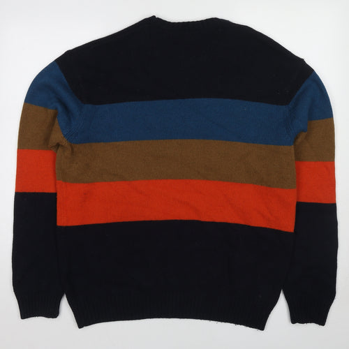 Carhartt Mens Multicoloured Crew Neck Striped Wool Pullover Jumper Size XL Long Sleeve