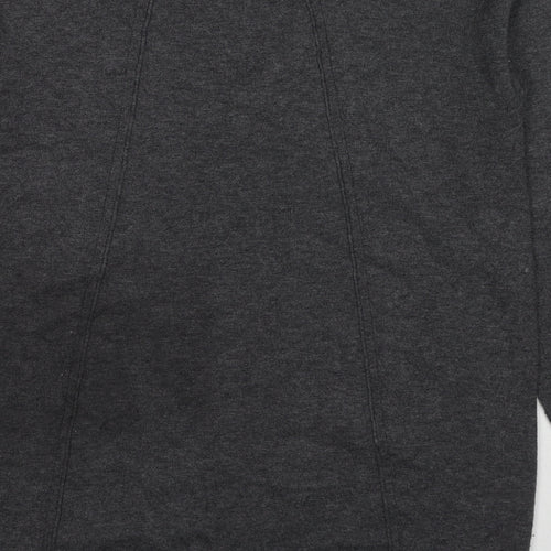 Fat Face Womens Grey V-Neck Wool Pullover Jumper Size 14