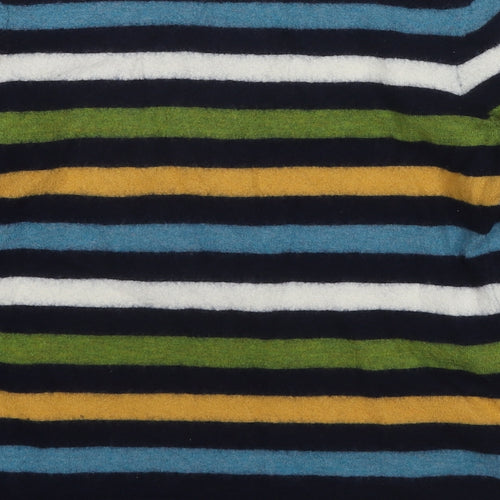 Christian Siriano Womens Multicoloured Crew Neck Striped Wool Pullover Jumper Size M