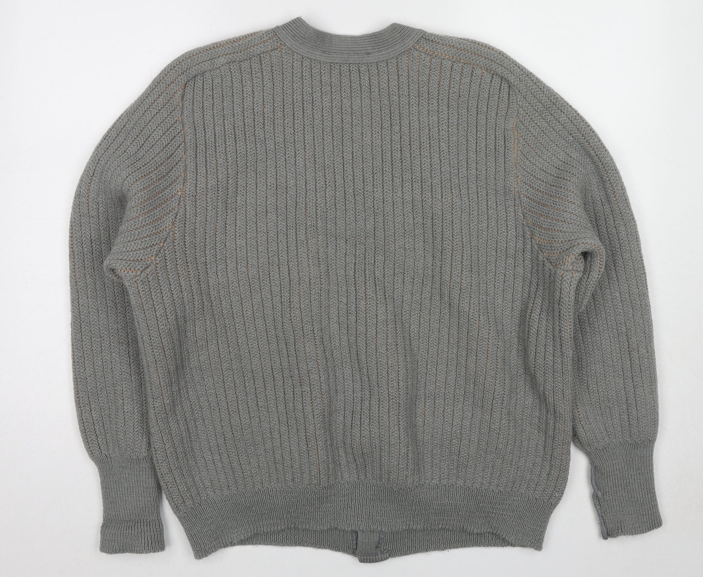 Kilspindie Womens Grey V-Neck Wool Cardigan Jumper Size 2XL