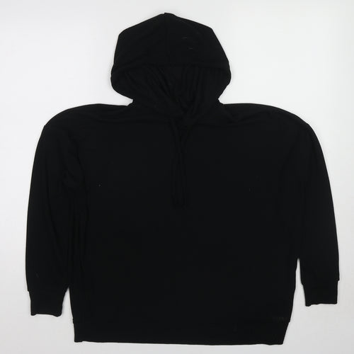 USA Pro Womens Black Polyester Pullover Hoodie Size 10 Pullover